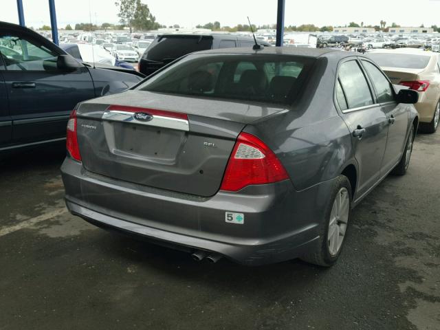 3FAHP0JA2CR351296 - 2012 FORD FUSION SEL GRAY photo 4