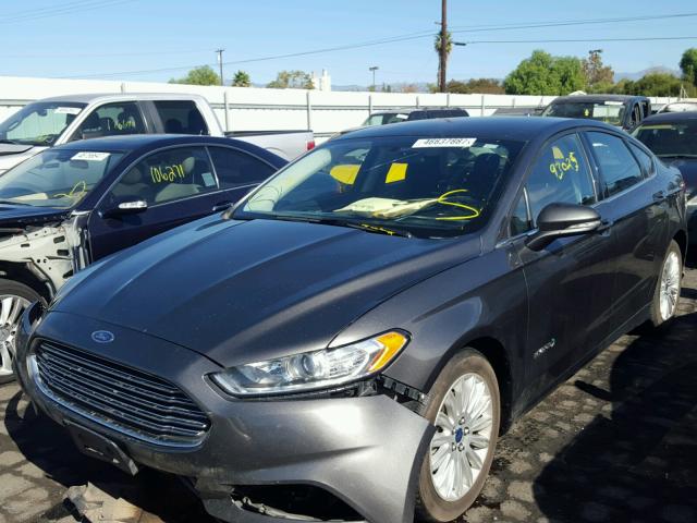 3FA6P0LU2GR145321 - 2016 FORD FUSION SE GRAY photo 2