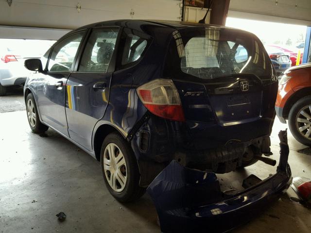 JHMGE8G22AS013486 - 2010 HONDA FIT BLUE photo 3