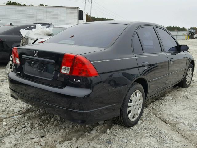 2HGES16565H607999 - 2005 HONDA CIVIC LX BLACK photo 4