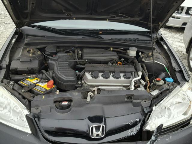 2HGES16565H607999 - 2005 HONDA CIVIC LX BLACK photo 7