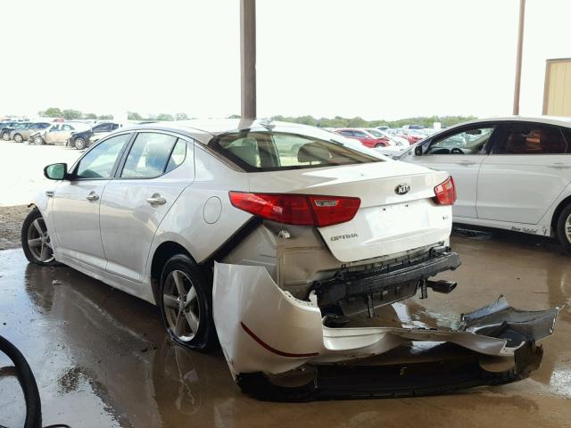 KNAGM4A76E5459417 - 2014 KIA OPTIMA LX WHITE photo 3