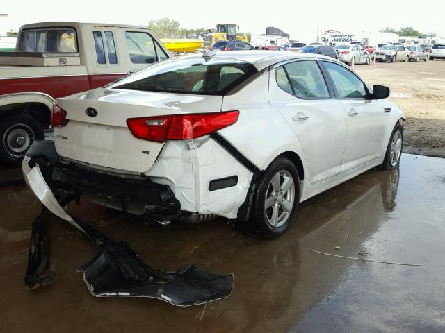 KNAGM4A76E5459417 - 2014 KIA OPTIMA LX WHITE photo 4