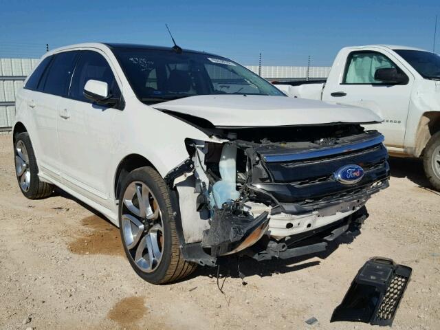 2FMDK3AK9EBA17426 - 2014 FORD EDGE SPORT WHITE photo 1