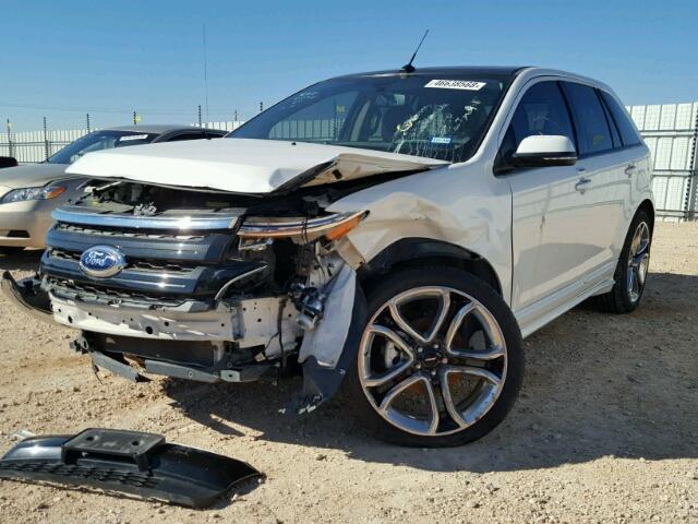 2FMDK3AK9EBA17426 - 2014 FORD EDGE SPORT WHITE photo 2