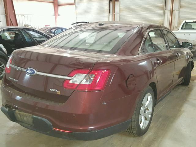 1FAHP2EW0CG140980 - 2012 FORD TAURUS SEL MAROON photo 4