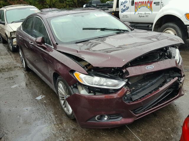 3FA6P0H98DR242877 - 2013 FORD FUSION SE BURGUNDY photo 1