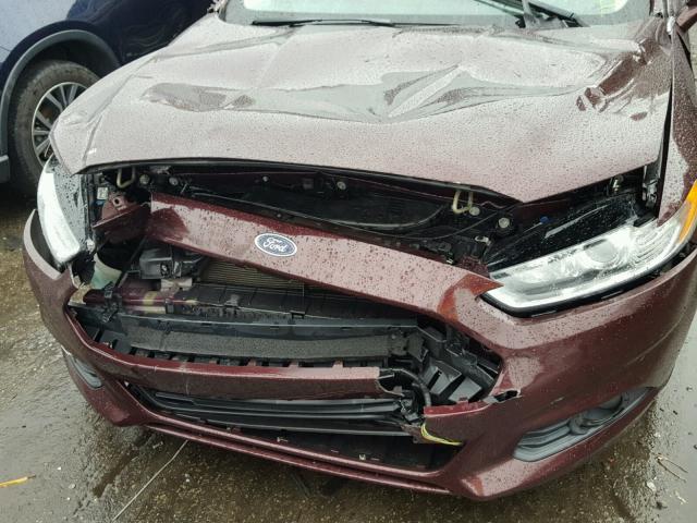 3FA6P0H98DR242877 - 2013 FORD FUSION SE BURGUNDY photo 9