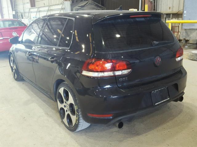 WVWHD7AJ8CW345849 - 2012 VOLKSWAGEN GTI BLACK photo 3