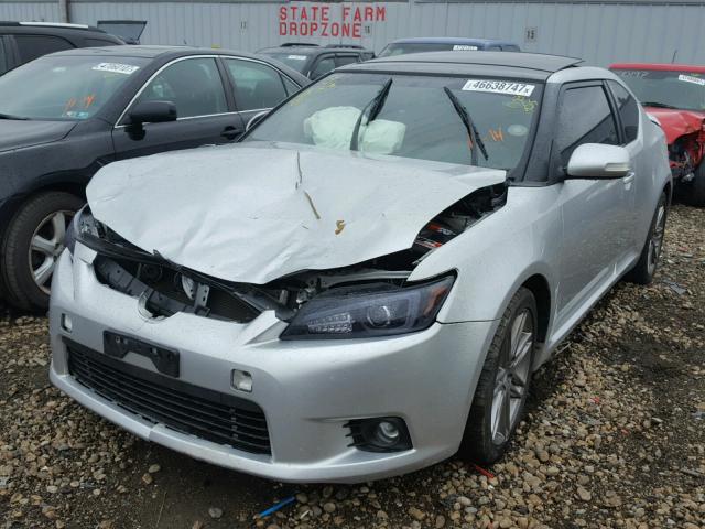 JTKJF5C75B3014222 - 2011 TOYOTA SCION TC SILVER photo 2