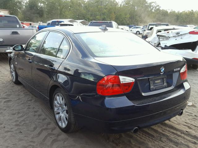 WBAVB73598VH24056 - 2008 BMW 335 I BLUE photo 3