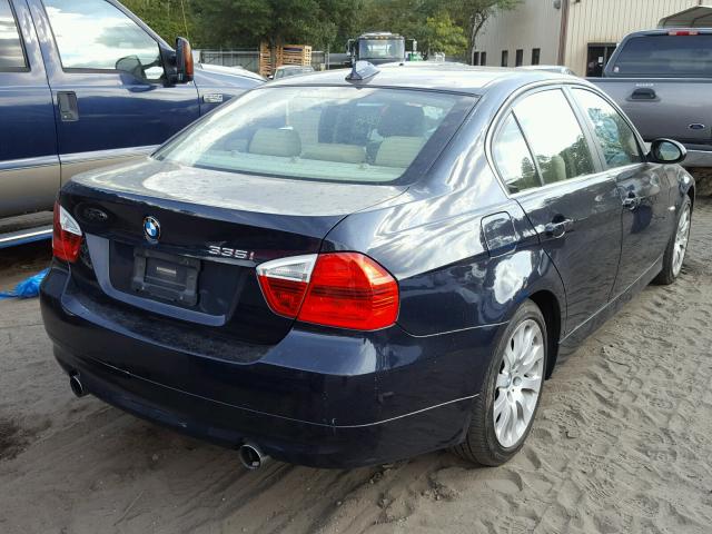 WBAVB73598VH24056 - 2008 BMW 335 I BLUE photo 4