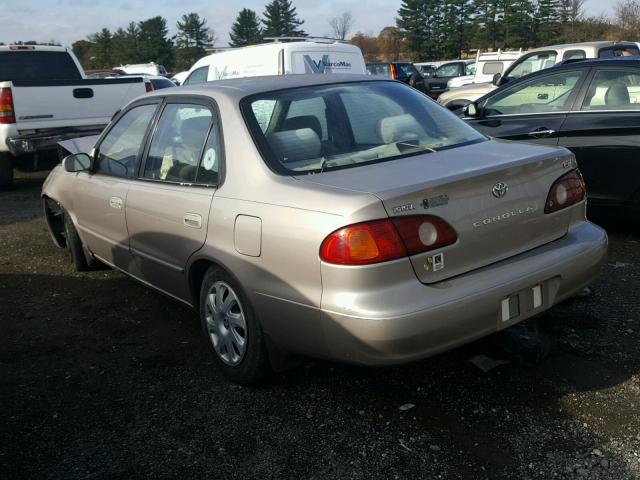 2T1BR12E41C450531 - 2001 TOYOTA COROLLA CE TAN photo 3