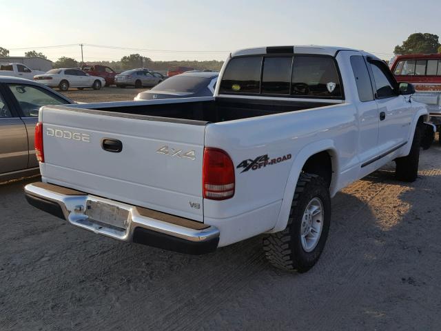 1B7GG22Y8WS536345 - 1998 DODGE DAKOTA WHITE photo 4