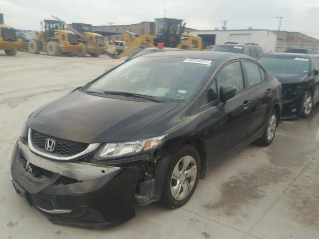 19XFB2F53EE066799 - 2014 HONDA CIVIC LX BLACK photo 2