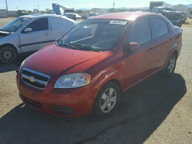 KL1TD5DE4AB063989 - 2010 CHEVROLET AVEO LS RED photo 2