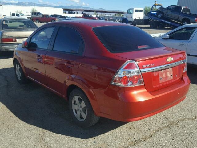 KL1TD5DE4AB063989 - 2010 CHEVROLET AVEO LS RED photo 3