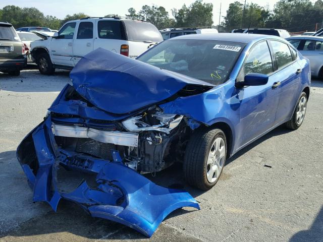 1C3CDFAA2DD292703 - 2013 DODGE DART SE BLUE photo 2