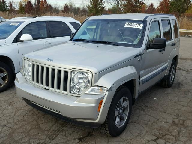 1J8GN28K68W143702 - 2008 JEEP LIBERTY SP TAN photo 2