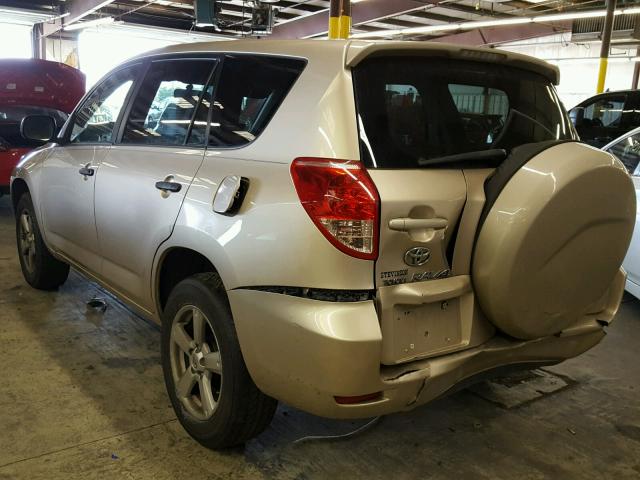 JTMBD33V076042973 - 2007 TOYOTA RAV4 GOLD photo 3