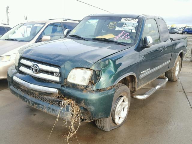 5TBRT34134S449610 - 2004 TOYOTA TUNDRA ACC GREEN photo 2