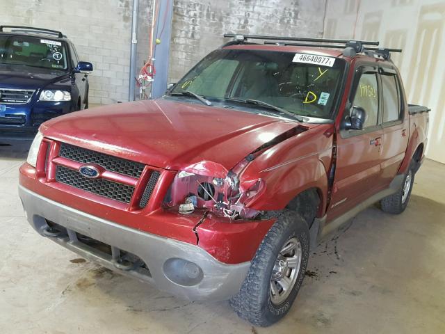 1FMZU77E91UA50178 - 2001 FORD EXPLORER S RED photo 2