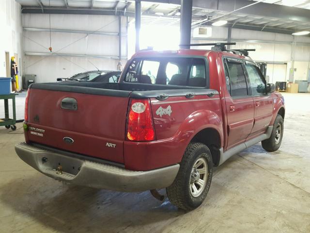 1FMZU77E91UA50178 - 2001 FORD EXPLORER S RED photo 4