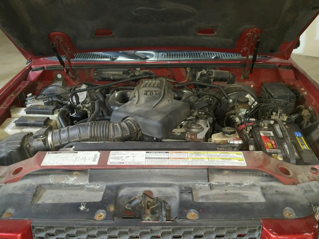 1FMZU77E91UA50178 - 2001 FORD EXPLORER S RED photo 7