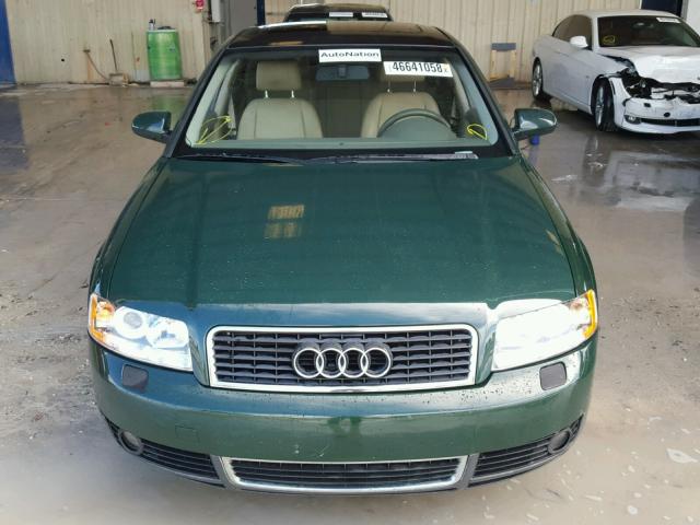 WAUJC68E02A148870 - 2002 AUDI A4 1.8T GREEN photo 10