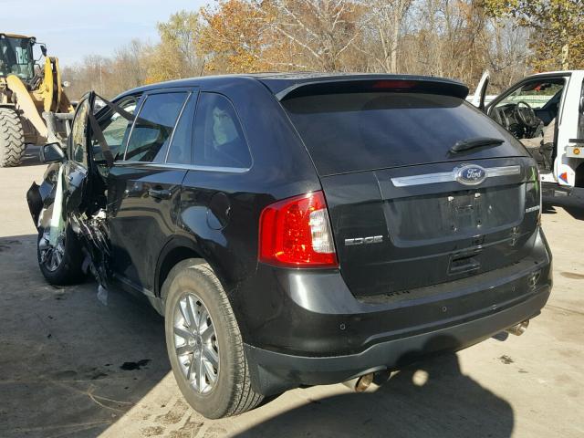 2FMDK4KC9EBA26768 - 2014 FORD EDGE LIMIT BLACK photo 3