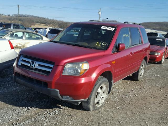 5FNYF18446B023239 - 2006 HONDA PILOT MAROON photo 2