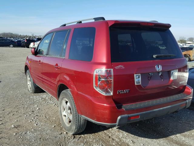 5FNYF18446B023239 - 2006 HONDA PILOT MAROON photo 3