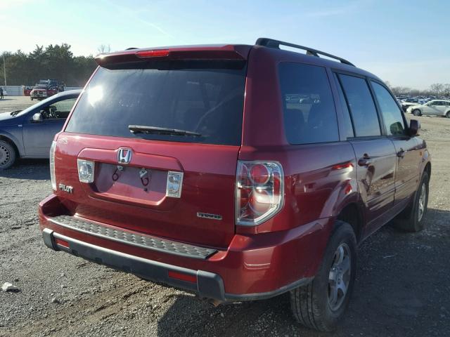 5FNYF18446B023239 - 2006 HONDA PILOT MAROON photo 4