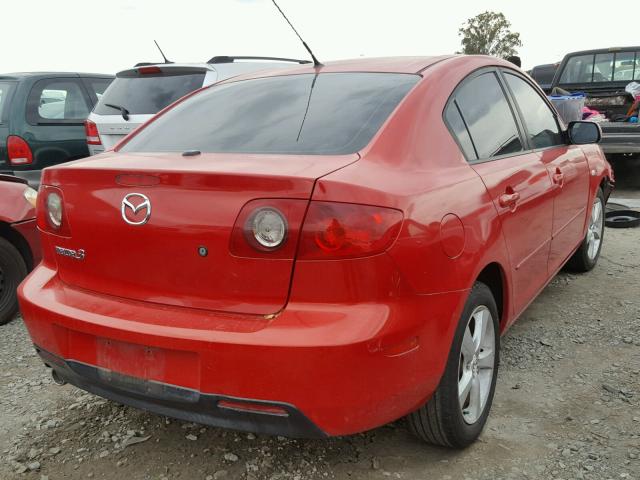 JM1BK12F061461258 - 2006 MAZDA 3 I RED photo 4