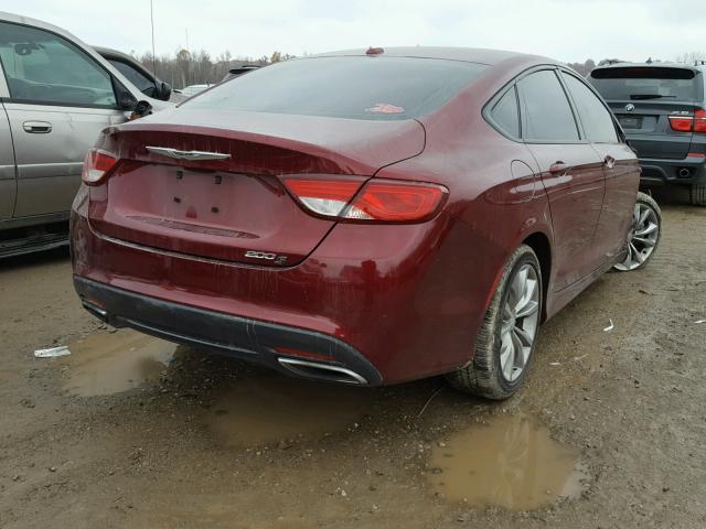 1C3CCCBB1FN521376 - 2015 CHRYSLER 200 S RED photo 4