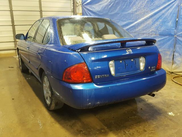 3N1CB51D66L640556 - 2006 NISSAN SENTRA 1.8 BLUE photo 3