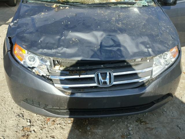 5FNRL5H40DB051153 - 2013 HONDA ODYSSEY EX GRAY photo 7