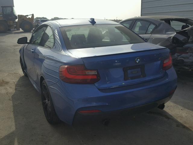 WBA1J7C52GV359412 - 2016 BMW M235I BLUE photo 3