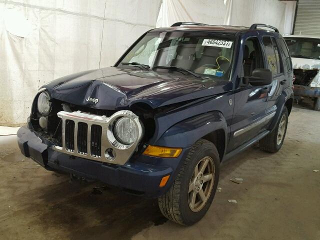 1J4GL58K75W522440 - 2005 JEEP LIBERTY LI BLUE photo 2