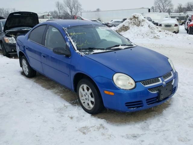 1B3ES56C55D176686 - 2005 DODGE NEON SXT BLUE photo 1