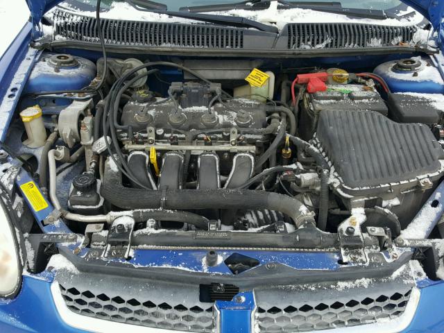 1B3ES56C55D176686 - 2005 DODGE NEON SXT BLUE photo 7