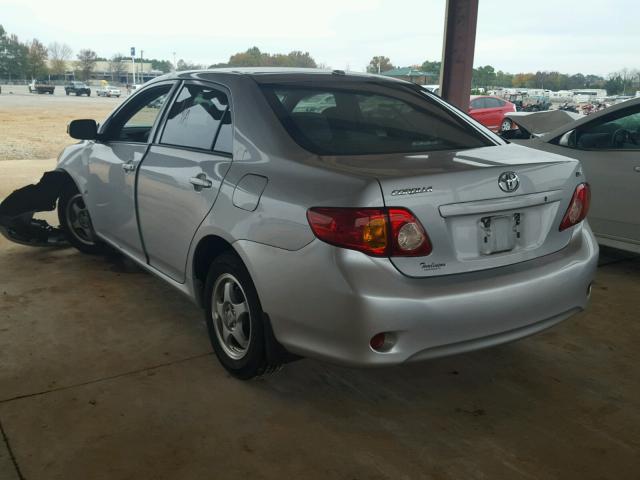 1NXBU40E99Z035301 - 2009 TOYOTA COROLLA BA SILVER photo 3