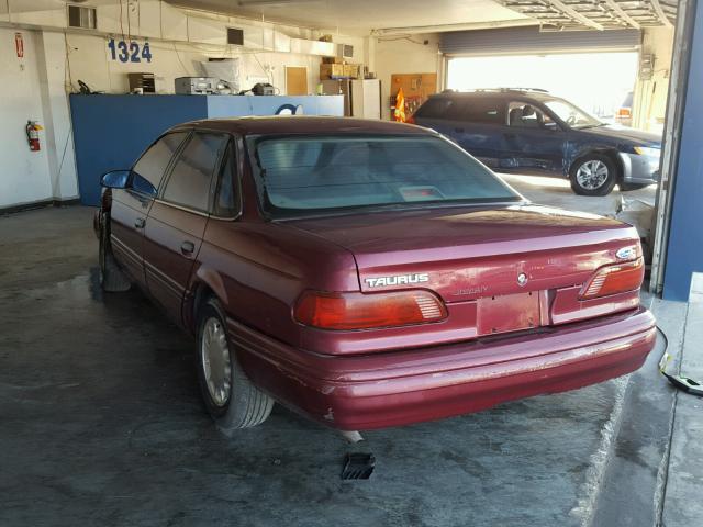 1FACP53U8PG237508 - 1993 FORD TAURUS LX MAROON photo 3