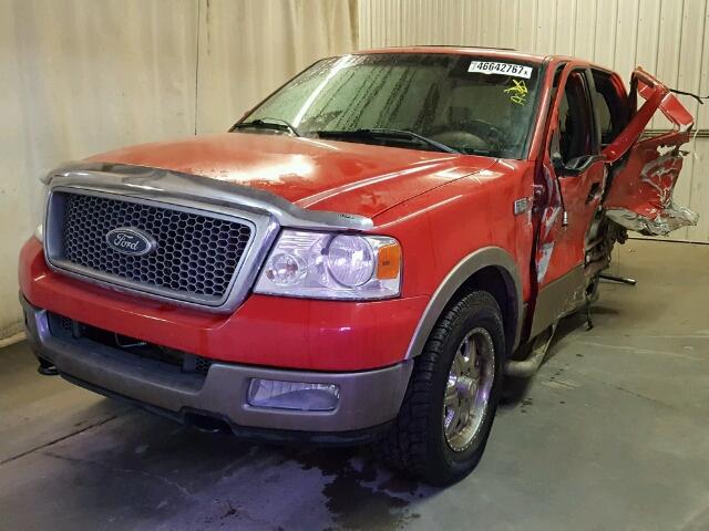 1FTPW14555FA11265 - 2005 FORD F150 SUPER RED photo 2