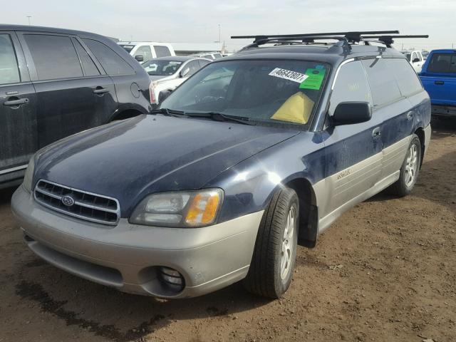 4S3BH665126655162 - 2002 SUBARU LEGACY OUT BLUE photo 2