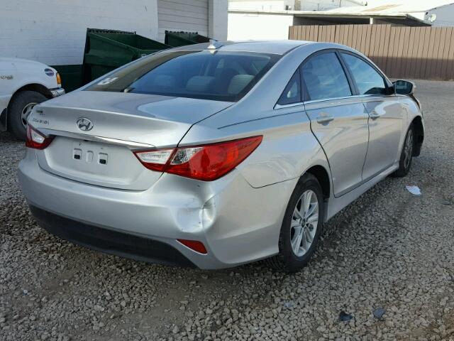 5NPEB4AC2EH843448 - 2014 HYUNDAI SONATA GLS SILVER photo 4