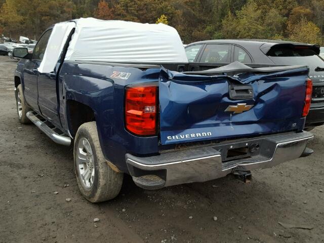 3GCUKREC8FG522186 - 2015 CHEVROLET SILVERADO BLUE photo 3