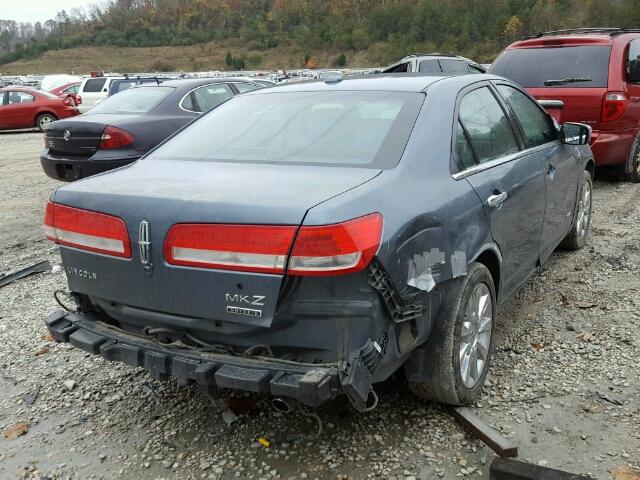 3LNDL2L31CR807380 - 2012 LINCOLN MKZ HYBRID BLUE photo 4