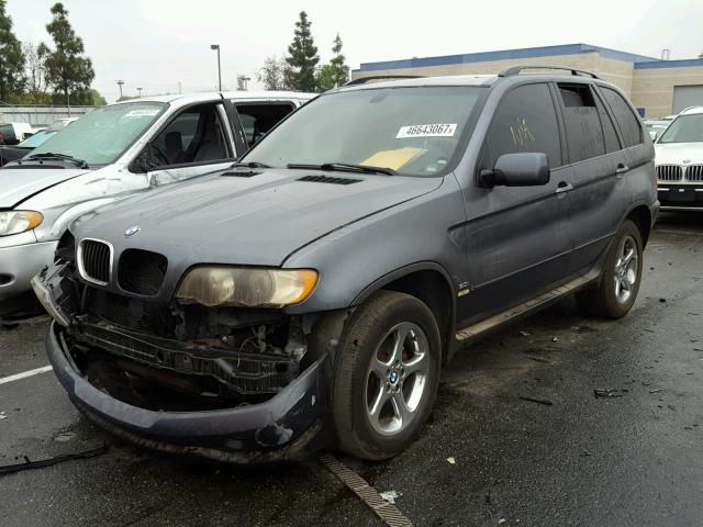 5UXFA53523LV98606 - 2003 BMW X5 3.0I GRAY photo 2