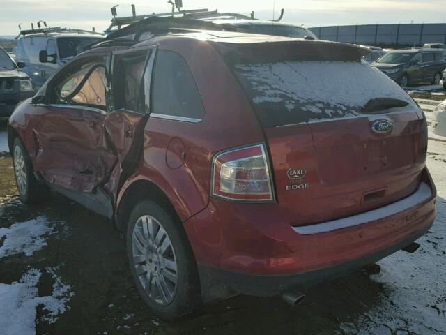 2FMDK49CX8BA49406 - 2008 FORD EDGE LIMIT RED photo 3